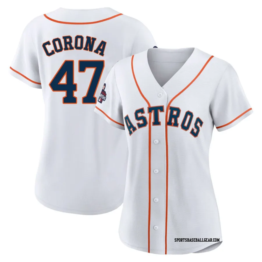 Kenedy Corona Women's Houston Astros White Authentic 2022 World Series Champions Home Jersey