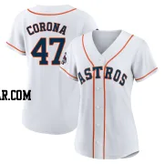 Kenedy Corona Women's Houston Astros White Replica 2022 World Series Champions Home Jersey