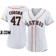 Kenedy Corona Women's Houston Astros White Replica 2022 World Series Home Jersey