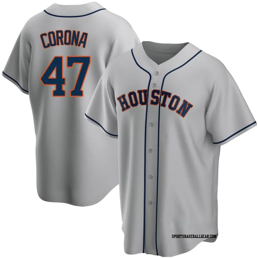 Kenedy Corona Youth Houston Astros Gray Replica Road Jersey