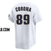 Kenedy Corona Youth Houston Astros White Limited Throwback Cooperstown Collection Jersey