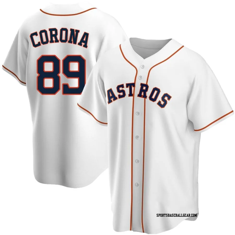 Kenedy Corona Youth Houston Astros White Replica Home Jersey