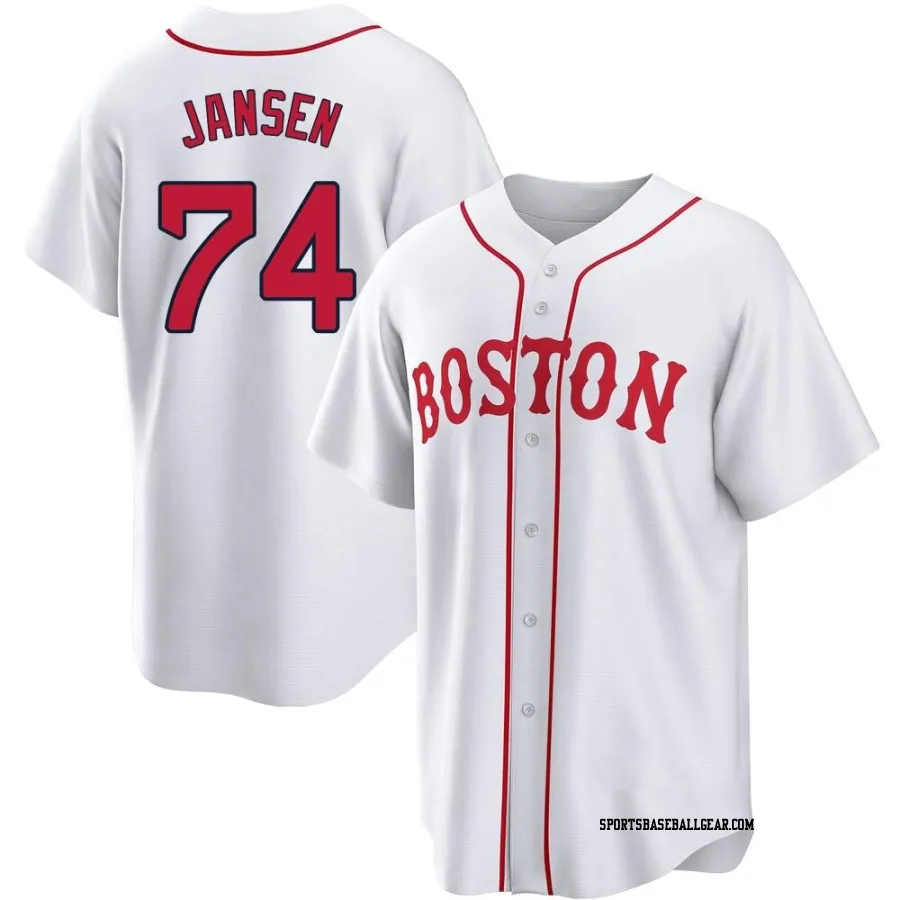 Kenley Jansen Men's Boston Red Sox White Replica 2021 Patriots' Day Jersey