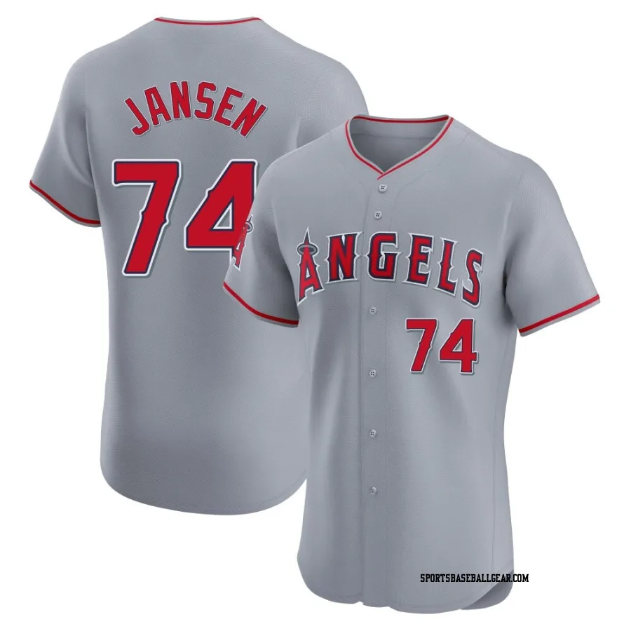 Kenley Jansen Men's Los Angeles Angels Gray Elite Road Jersey