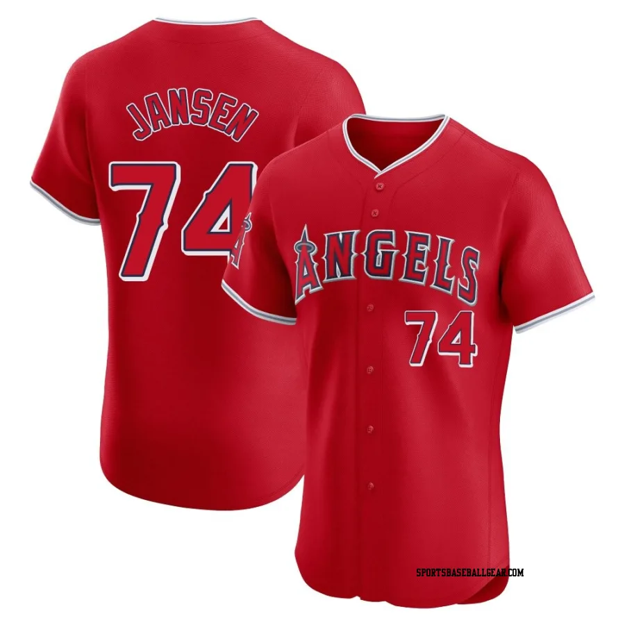 Kenley Jansen Men's Los Angeles Angels Red Elite Alternate Jersey