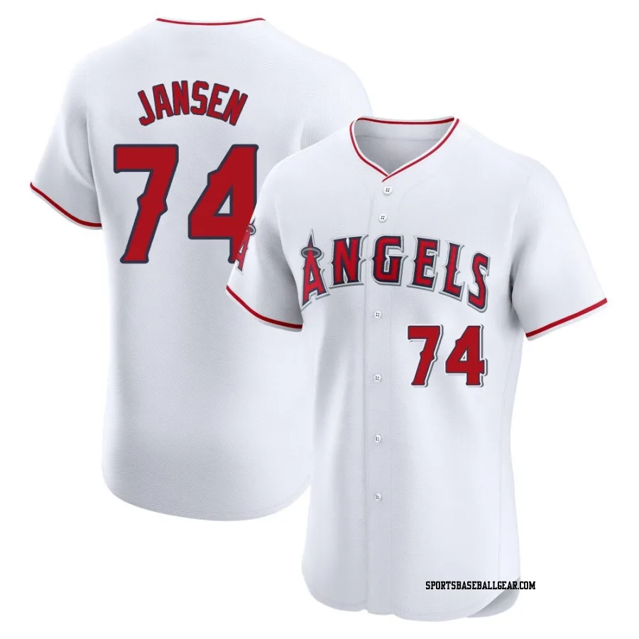 Kenley Jansen Men's Los Angeles Angels White Elite Home Jersey