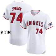 Kenley Jansen Men's Los Angeles Angels White Elite Home Patch Jersey