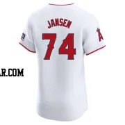 Kenley Jansen Men's Los Angeles Angels White Elite Home Patch Jersey