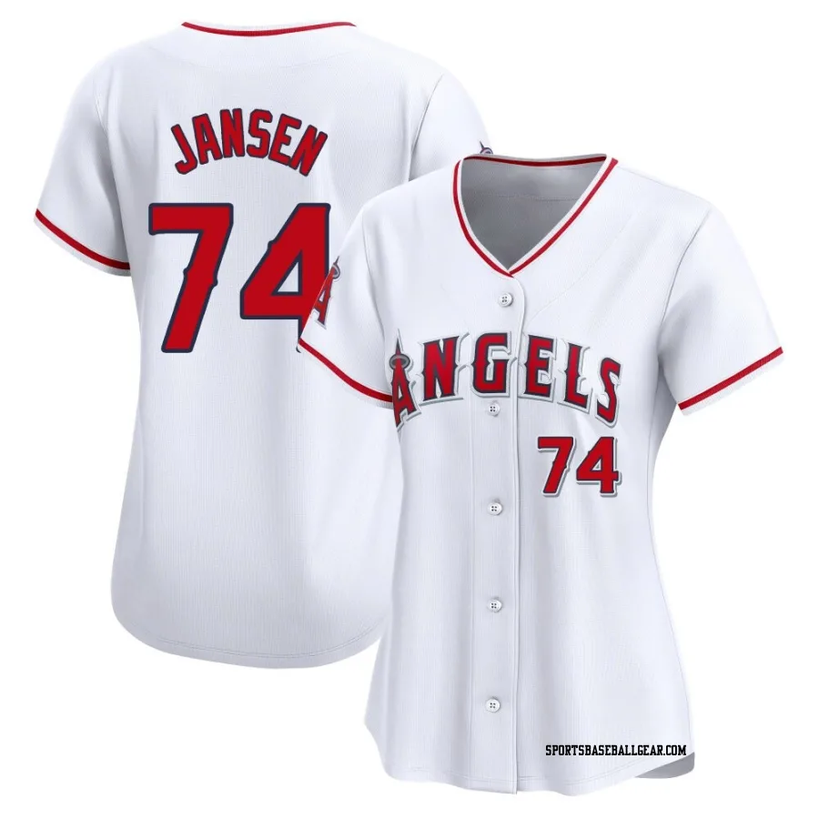 Kenley Jansen Women's Los Angeles Angels White Limited Home Jersey