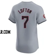 Kenny Lofton Men's Cleveland Guardians Gray Elite Road Jersey