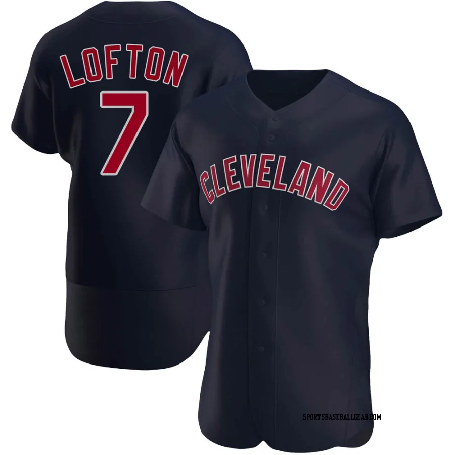 Kenny Lofton Men's Cleveland Guardians Navy Authentic Alternate Jersey