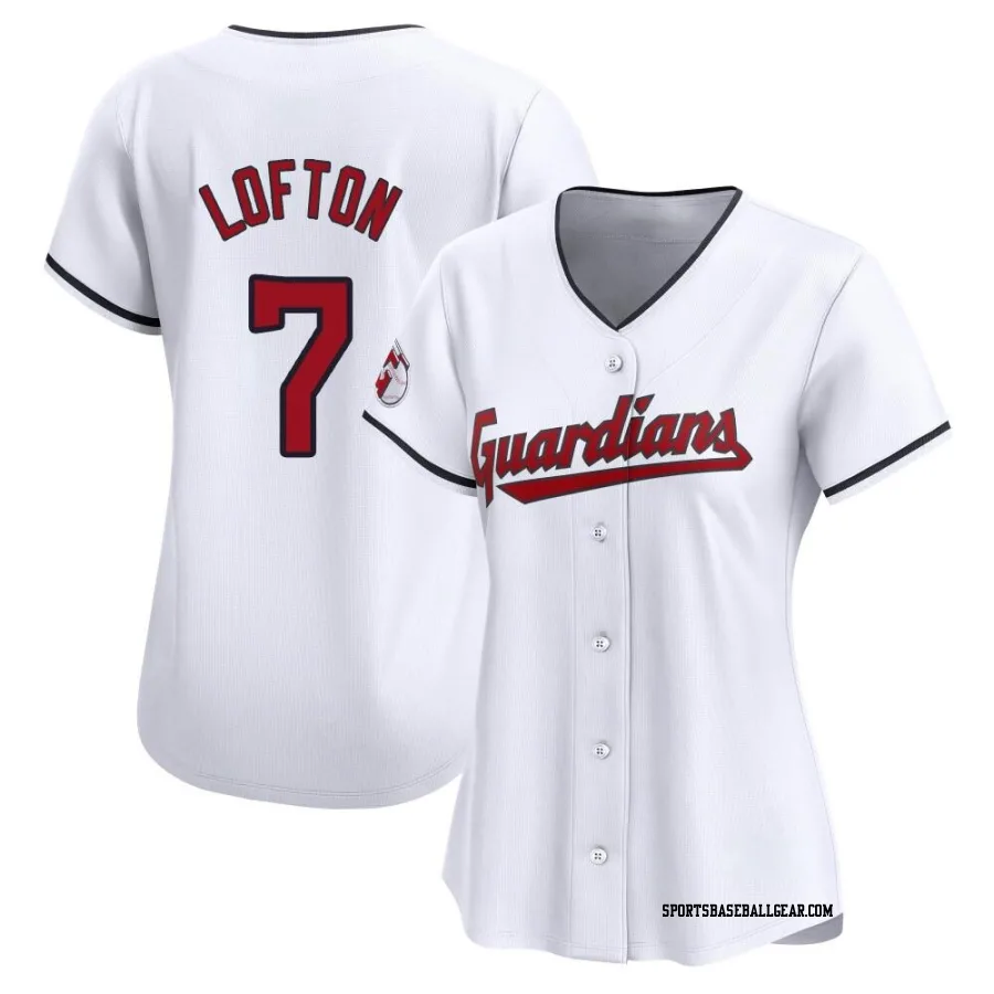 Kenny Lofton Women's Cleveland Guardians White Limited Home Jersey