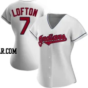 Kenny Lofton Women's Cleveland Guardians White Replica Home Jersey