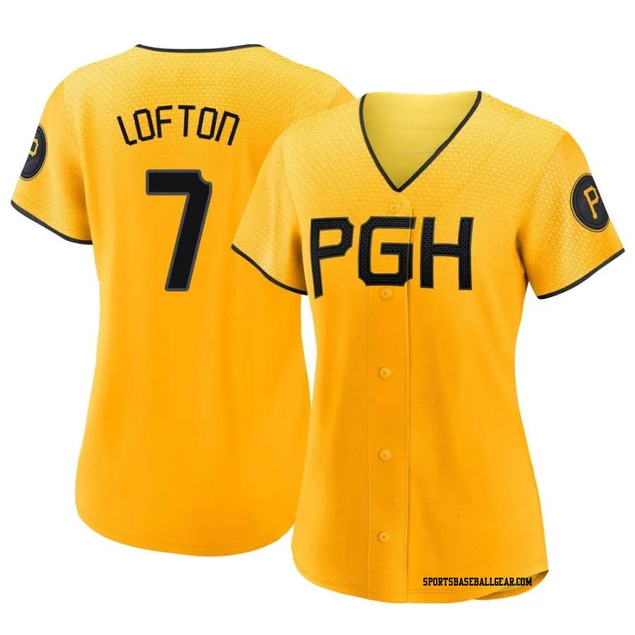 Kenny Lofton Women's Pittsburgh Pirates Gold Authentic 2023 City Connect Jersey