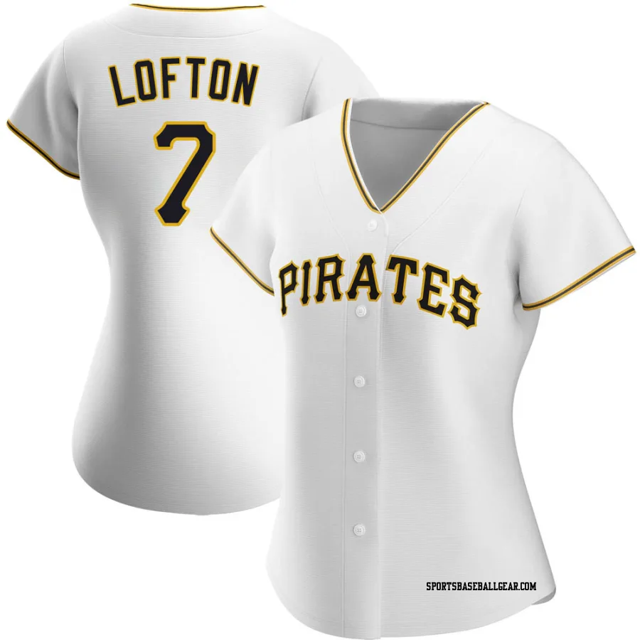 Kenny Lofton Women's Pittsburgh Pirates White Authentic Home Jersey