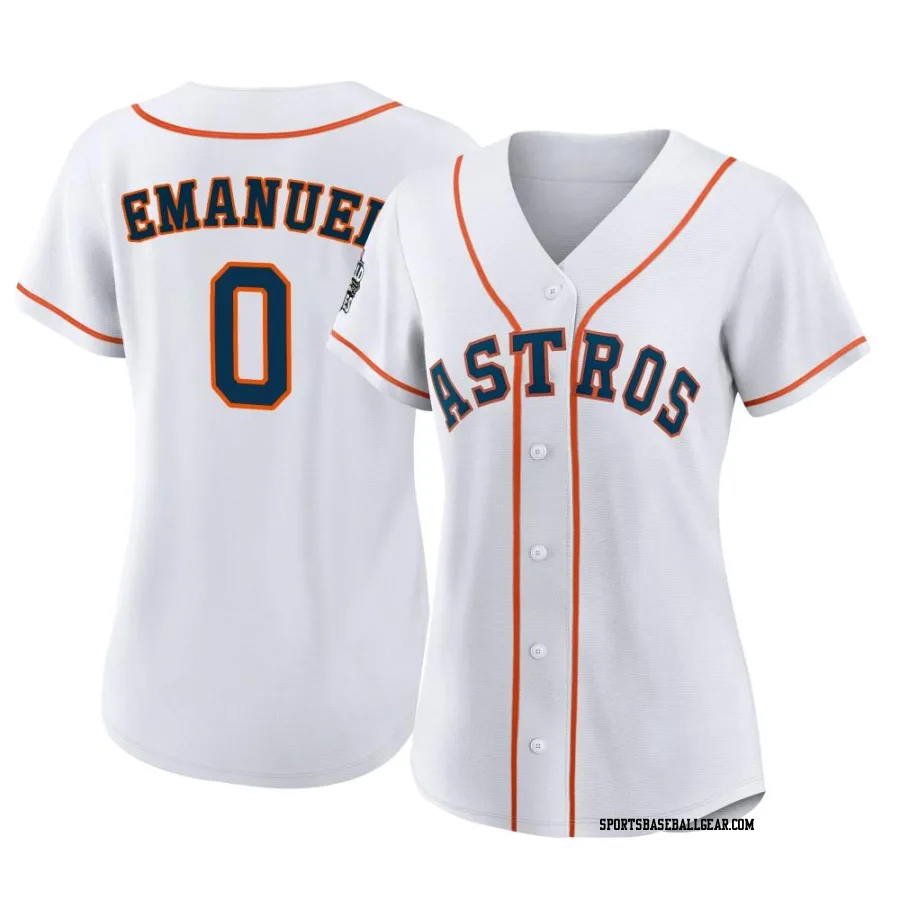 Kent Emanuel Women's Houston Astros White Authentic 2022 World Series Home Jersey