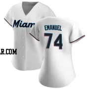 Kent Emanuel Women's Miami Marlins White Authentic Home Jersey