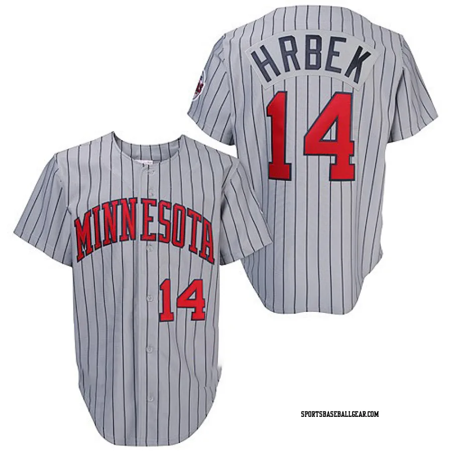 Kent Hrbek Men's Minnesota Twins Grey Authentic 1987 Throwback Jersey