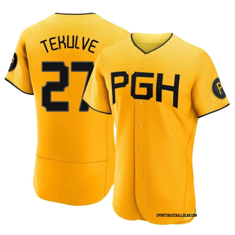 Kent Tekulve Men's Pittsburgh Pirates Gold Authentic 2023 City Connect Jersey