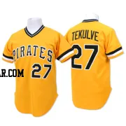 Kent Tekulve Men's Pittsburgh Pirates Gold Replica Throwback Jersey