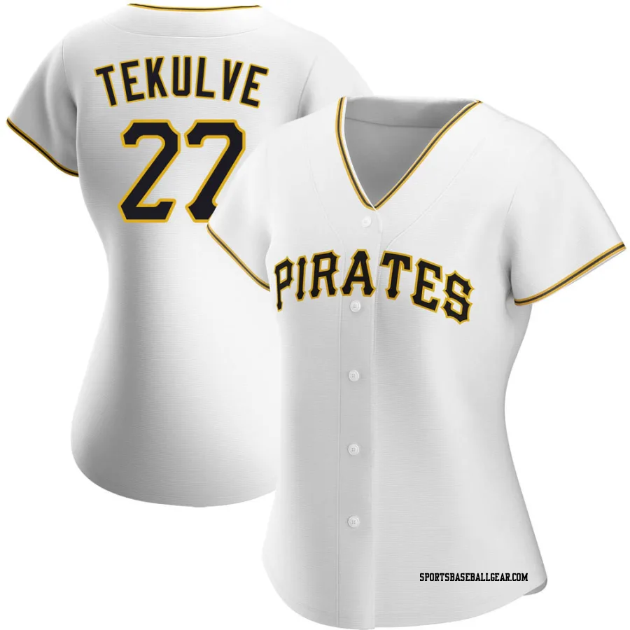 Kent Tekulve Women's Pittsburgh Pirates White Authentic Home Jersey
