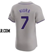 Keston Hiura Men's Colorado Rockies Gray Elite Road Jersey