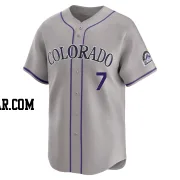 Keston Hiura Men's Colorado Rockies Gray Limited Road Jersey