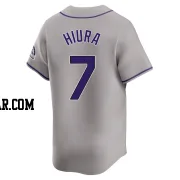 Keston Hiura Men's Colorado Rockies Gray Limited Road Jersey