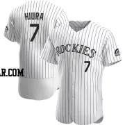 Keston Hiura Men's Colorado Rockies White Authentic Home Jersey