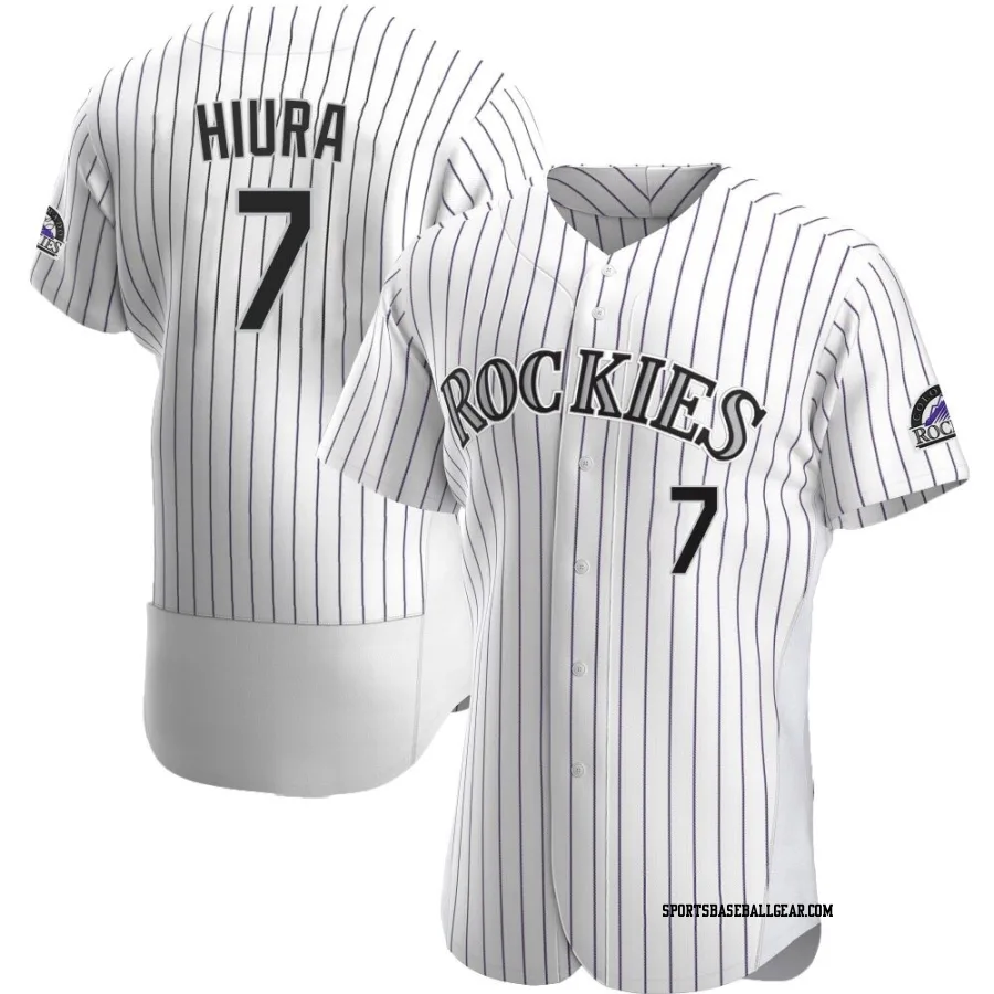 Keston Hiura Men's Colorado Rockies White Authentic Home Jersey