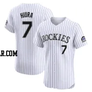 Keston Hiura Men's Colorado Rockies White Elite Home Jersey