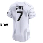 Keston Hiura Men's Colorado Rockies White Elite Home Jersey