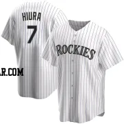 Keston Hiura Men's Colorado Rockies White Replica Home Jersey