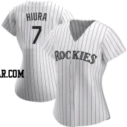 Keston Hiura Women's Colorado Rockies White Replica Home Jersey