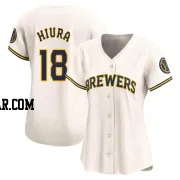 Keston Hiura Women's Milwaukee Brewers Cream Limited Home Jersey