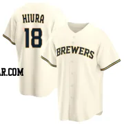 Keston Hiura Youth Milwaukee Brewers Cream Replica Home Jersey