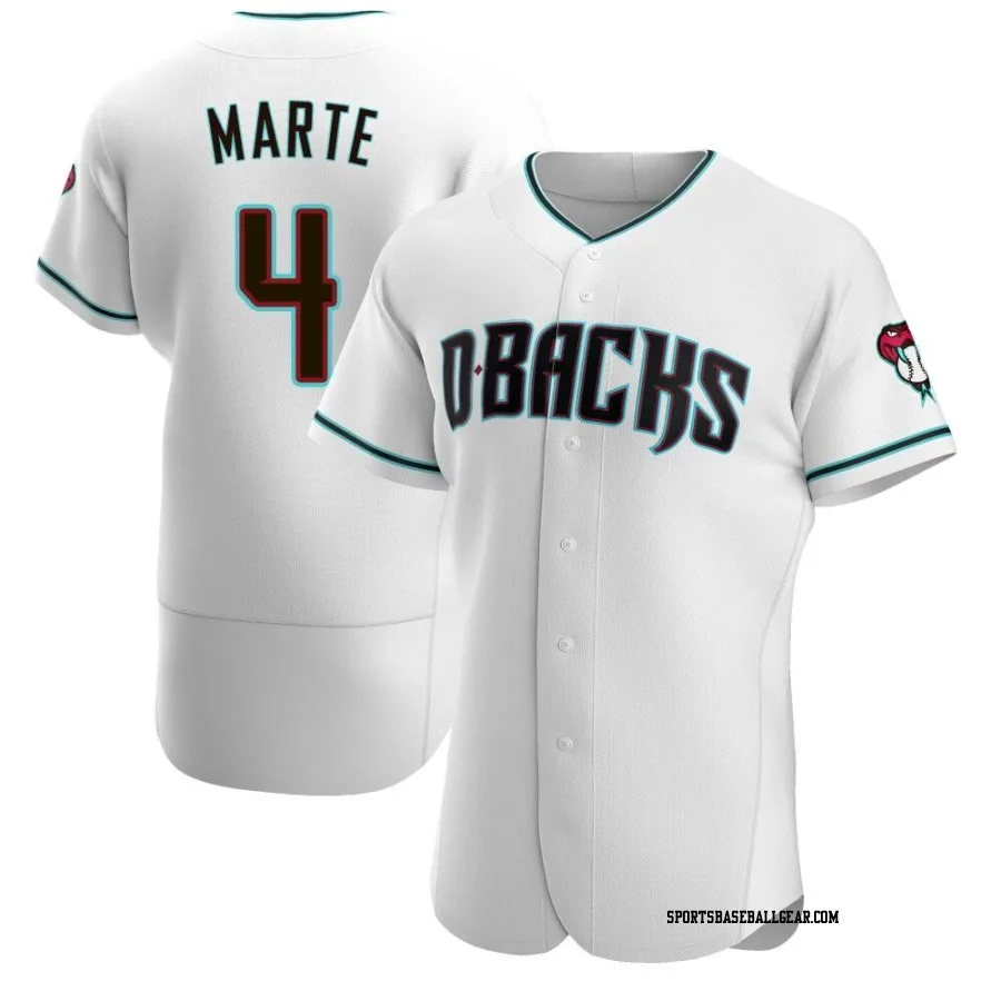 Ketel Marte Men's Arizona Diamondbacks White/Teal Authentic Alternate Jersey