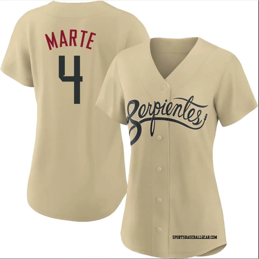 Ketel Marte Women's Arizona Diamondbacks Gold Authentic 2021 City Connect Cool Base Jersey
