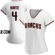 Ketel Marte Women's Arizona Diamondbacks White Replica Home Jersey