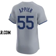 Kevin Appier Men's Kansas City Royals Gray Elite Road Jersey