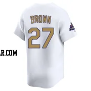 Kevin Brown Men's Los Angeles Dodgers Gold Limited White 2025 Collection Jersey