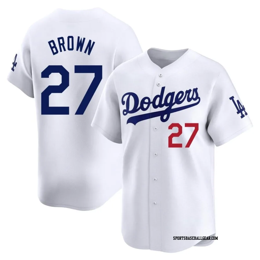 Kevin Brown Men's Los Angeles Dodgers White Limited Home Jersey