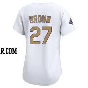 Kevin Brown Women's Los Angeles Dodgers Gold Limited White 2025 Collection Jersey