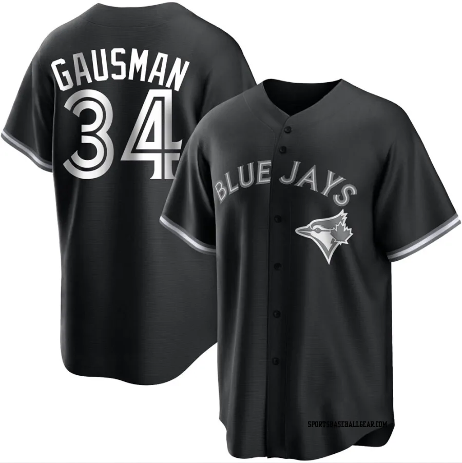 Kevin Gausman Youth Toronto Blue Jays Black/White Replica Jersey