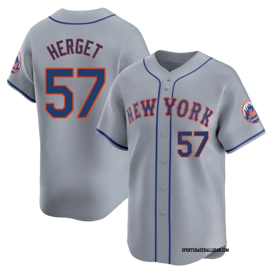 Kevin Herget Men's New York Mets Gray Limited Away Jersey