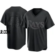 Kevin Kelly Men's Tampa Bay Rays Black Replica Pitch Fashion Jersey