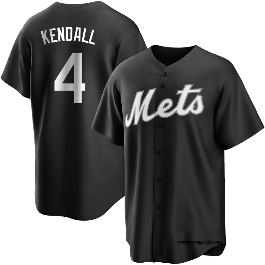 Kevin Kendall Youth New York Mets Black/White Replica Jersey