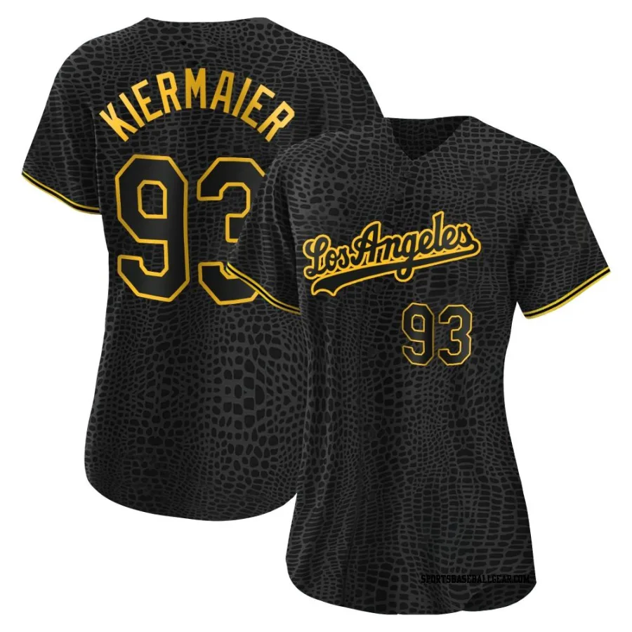Kevin Kiermaier Women's Los Angeles Dodgers Black Authentic Snake Skin City Jersey
