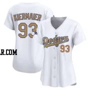Kevin Kiermaier Women's Los Angeles Dodgers Gold Limited White 2025 Collection Jersey