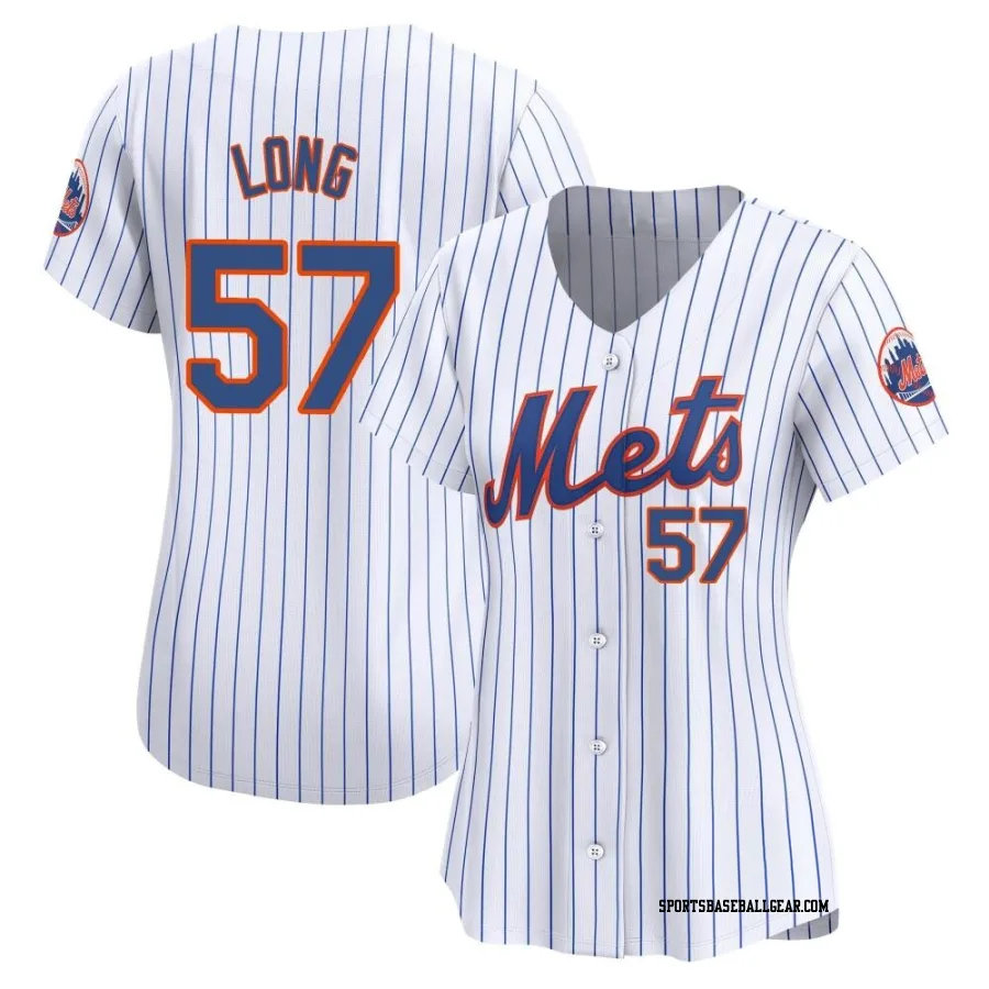 Kevin Long Women's New York Mets White Limited Home Jersey